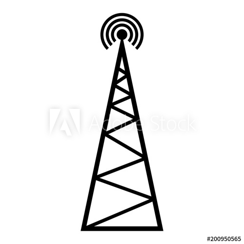 500x500 Vector Illustration Icon A Cell Phone Tower