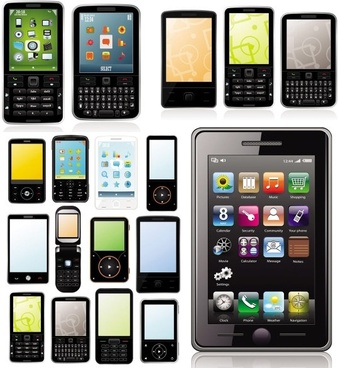 338x368 Cell Phone Free Vector Download