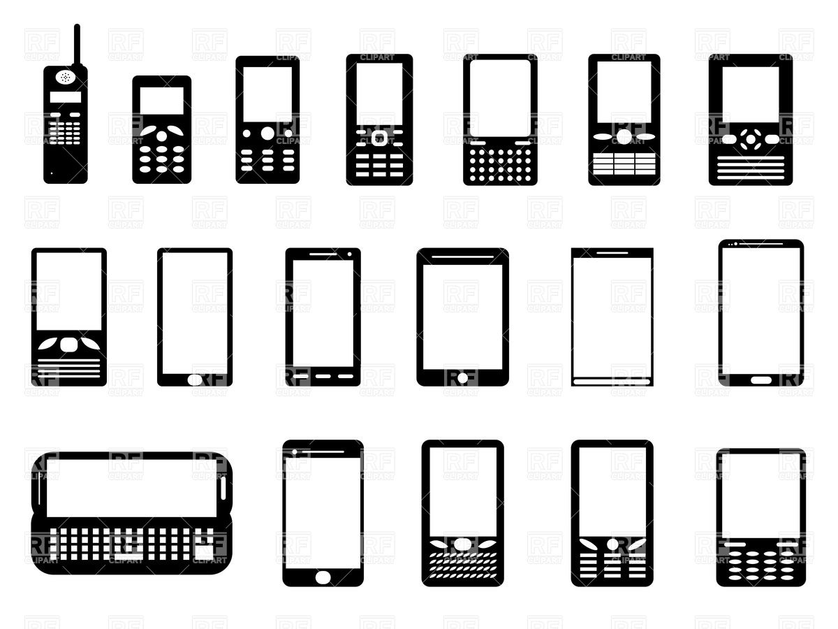 1200x900 Huge Collection Of 'cell Phone Silhouette Vector' Download More