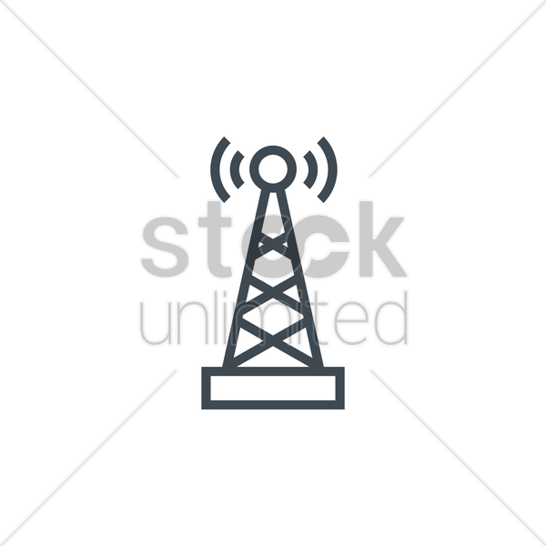 600x600 Cell Tower Vector Image