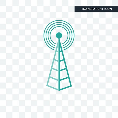 450x450 Cell Tower Vector Icon Isolated On Transparent Background, Cell