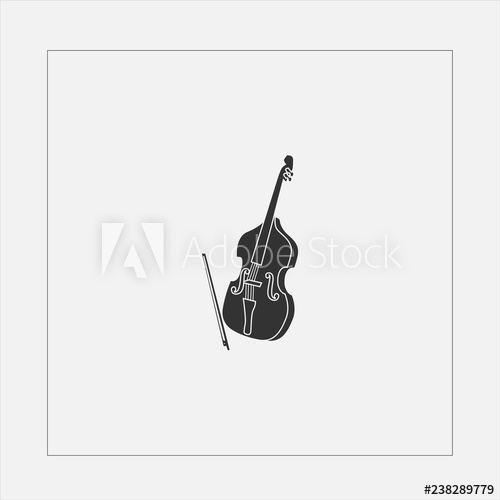 500x500 Cello Vector Illustration Isolated On White Background