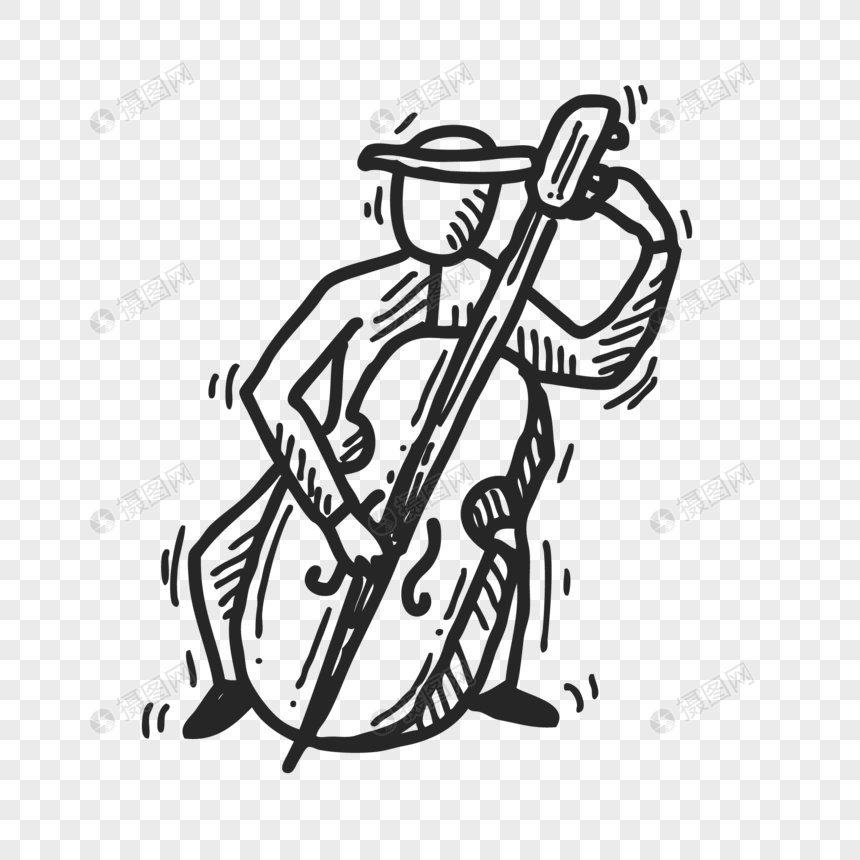 860x860 Hand Painted Cello Vector Material Png Image Picture Free Download