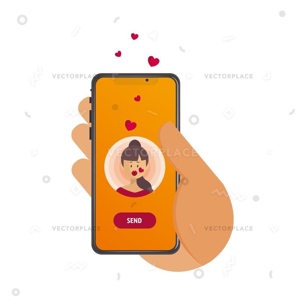 1000x1000 Send Or Receive Love Sms, Email With Mobile Phone Hand Hold