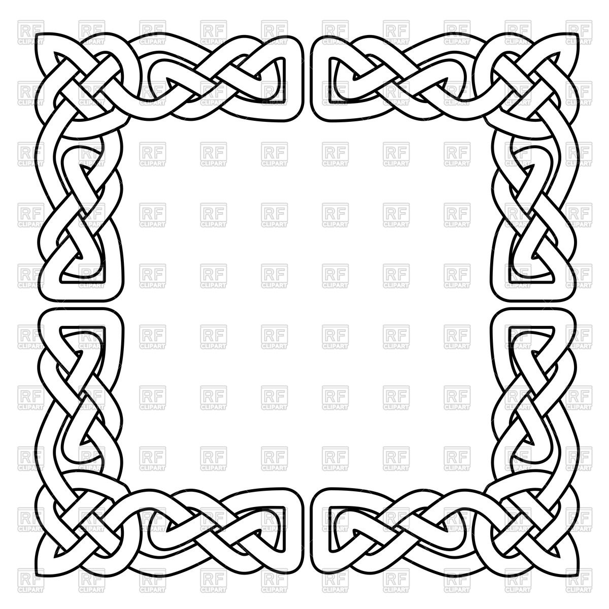 Celtic National Seamless Ornament Interlaced Tape Vector Image 1200x1200 Celtic National Seamless Ornament Interlaced Tape Vector Image