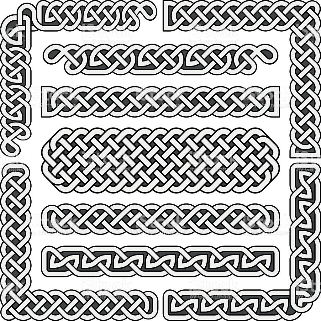 1024x1024 Celtic Knots Medieval Seamless Borders, Patterns, And Ornament