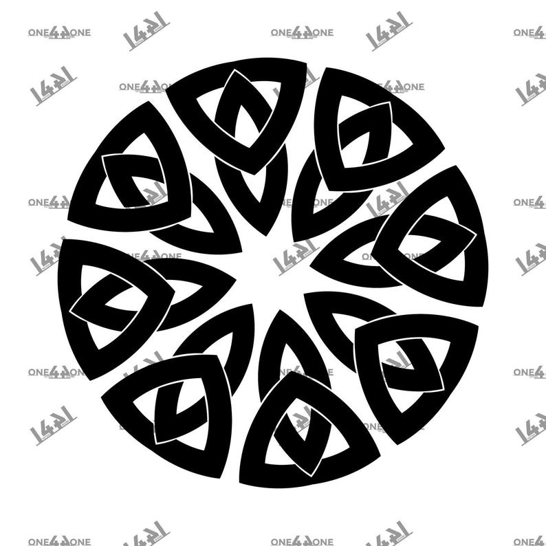 794x794 Celtic Tree Root Celtic Circle Celtic Knot Gun Stencil Decal Etsy