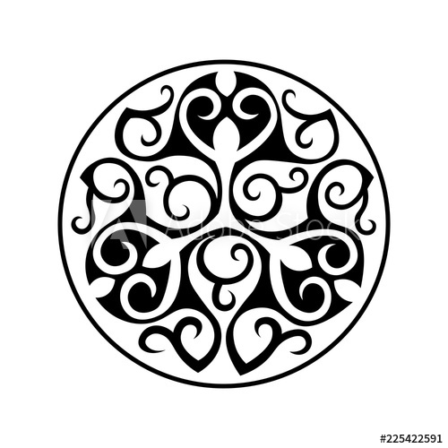 500x500 Celtic Ornament Inscribed In A Circle Vector Illustration