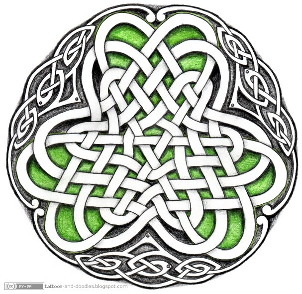 607x590 Tattoos And Doodles Celtic Circle Irish Shamrock, Circle Celtic