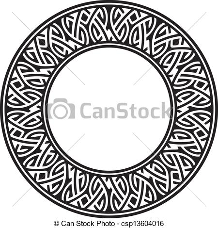 450x470 Vector Illustration Of A Celtic Circle Frame