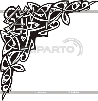 386x400 Celtic Decorative Corner Stock Vector Graphics Cliparto