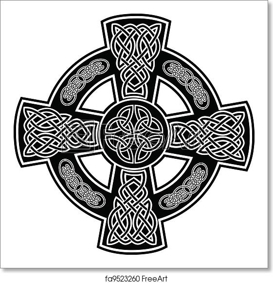 561x581 Free Art Print Of Celtic Vector Image Celtic Cross