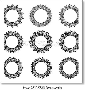 Round Vintage Celtic Frames, Art Print Barewalls Posters 362x382 Round Vintage Celtic Frames, Art Print Barewalls Posters