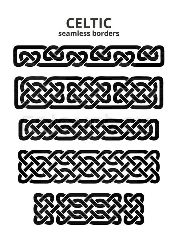Set Of Five Seamless Celtic Borders, Stock Vector Colourbox 566x800 Set Of Five Seamless Celtic Borders, Stock Vector Colourbox