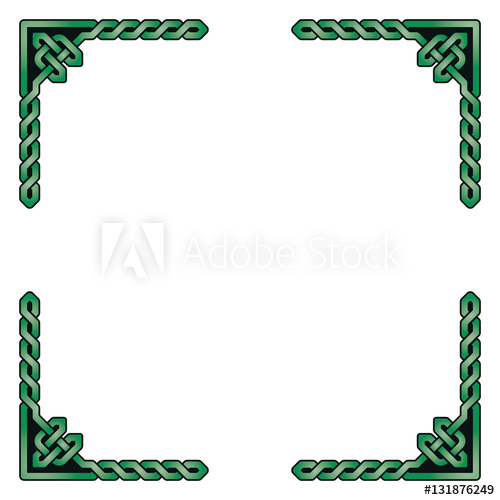 Traditional Decorative Celtic Frame Vector Illustration 500x500 Traditional Decorative Celtic Frame Vector Illustration