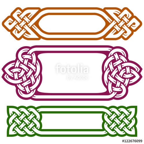 Vector Celtic Frame Set Isolated On White Background Stock Image 500x500 Vector Celtic Frame Set Isolated On White Background Stock Image