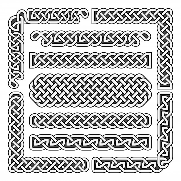 626x626 Celtic Knots Medieval Seamless Borders, Patterns, And Ornament