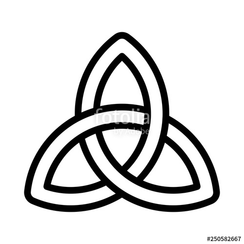 500x500 Celtic Knot Vector, Feast Of Saint Patrick Line Icon Stock Image