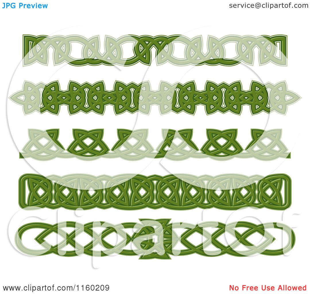1080x1024 Clipart Of Green Celtic Knot Border Rules And Dividers