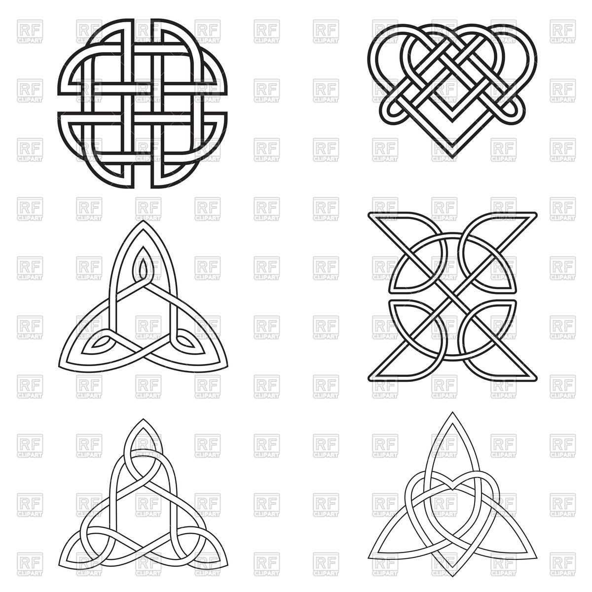 1200x1200 Collection Of Celtic Endless Knots Vector Image Of Signs, Symbols
