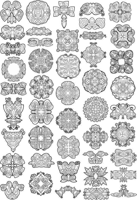 550x800 Collection Of Celtic Knot Patterns Free Vector Cdr Free Download