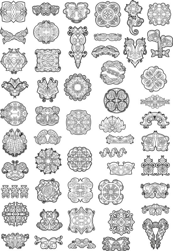 551x800 Celtic Ornaments Vector Pack Free Vector Cdr Download