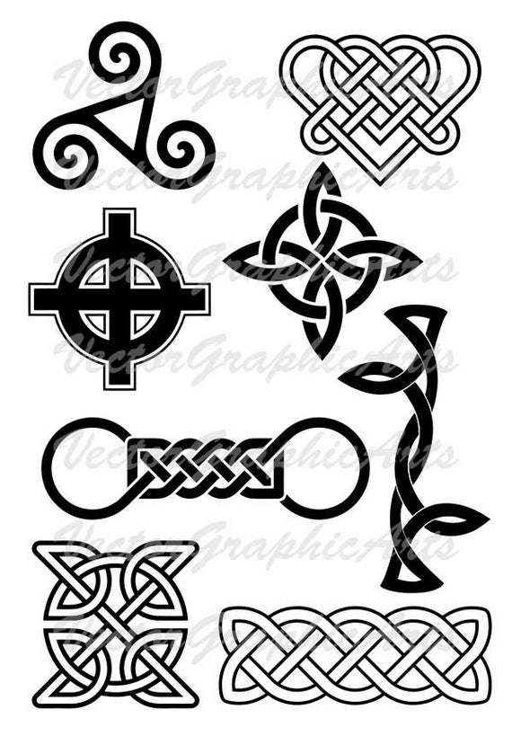 570x819 Celtic Ornament Set Of Pieces Ornament For A Tattoo Etsy
