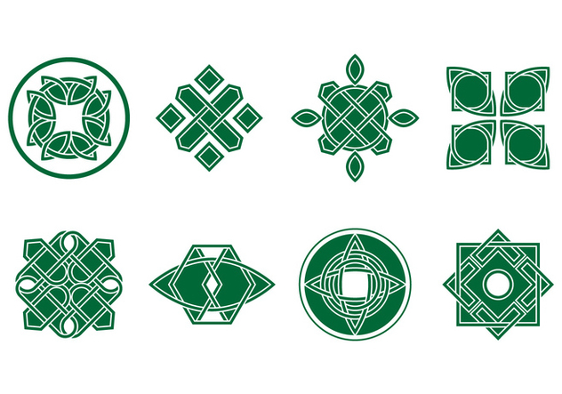 632x443 Free Green Celtic Ornament Vector Free Vector Download