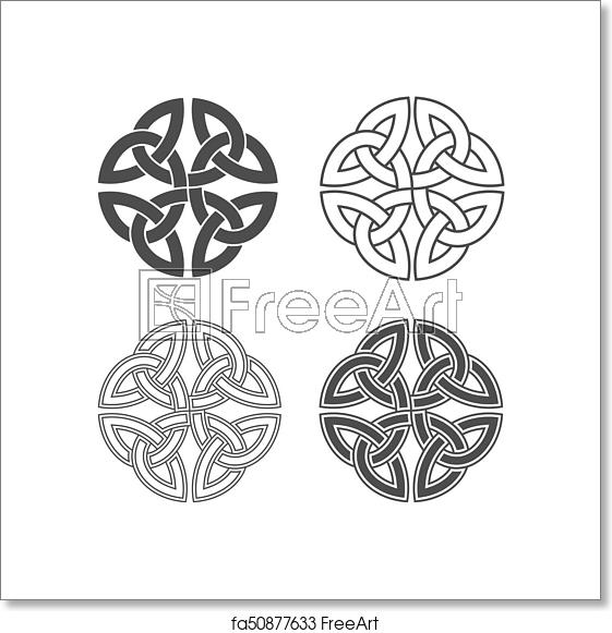 561x581 Free Art Print Of Vector Celtic Knot Ethnic Ornament Vector