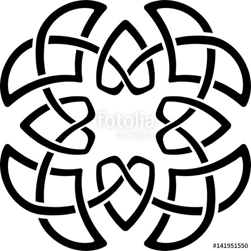 500x500 Monochrome Celtic Pattern Pattern For Scandinavian Or Celtic