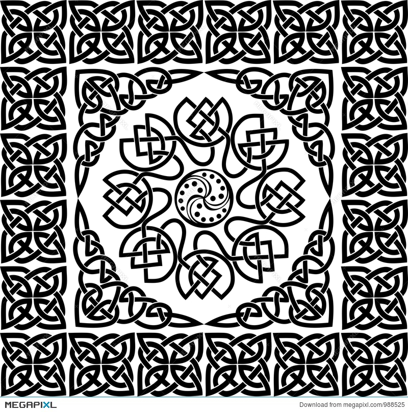 800x807 Celtic Ornament, Vector Illustration