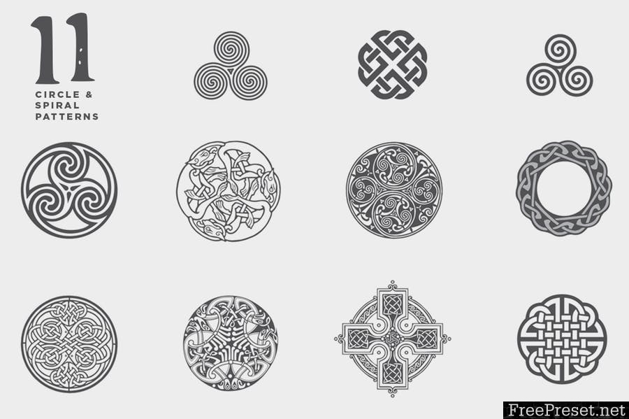 900x599 Celtic Patterns Vector Bundle