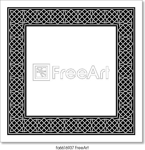 561x581 Free Art Print Of Celtic Knot Frame A Vector Illustration