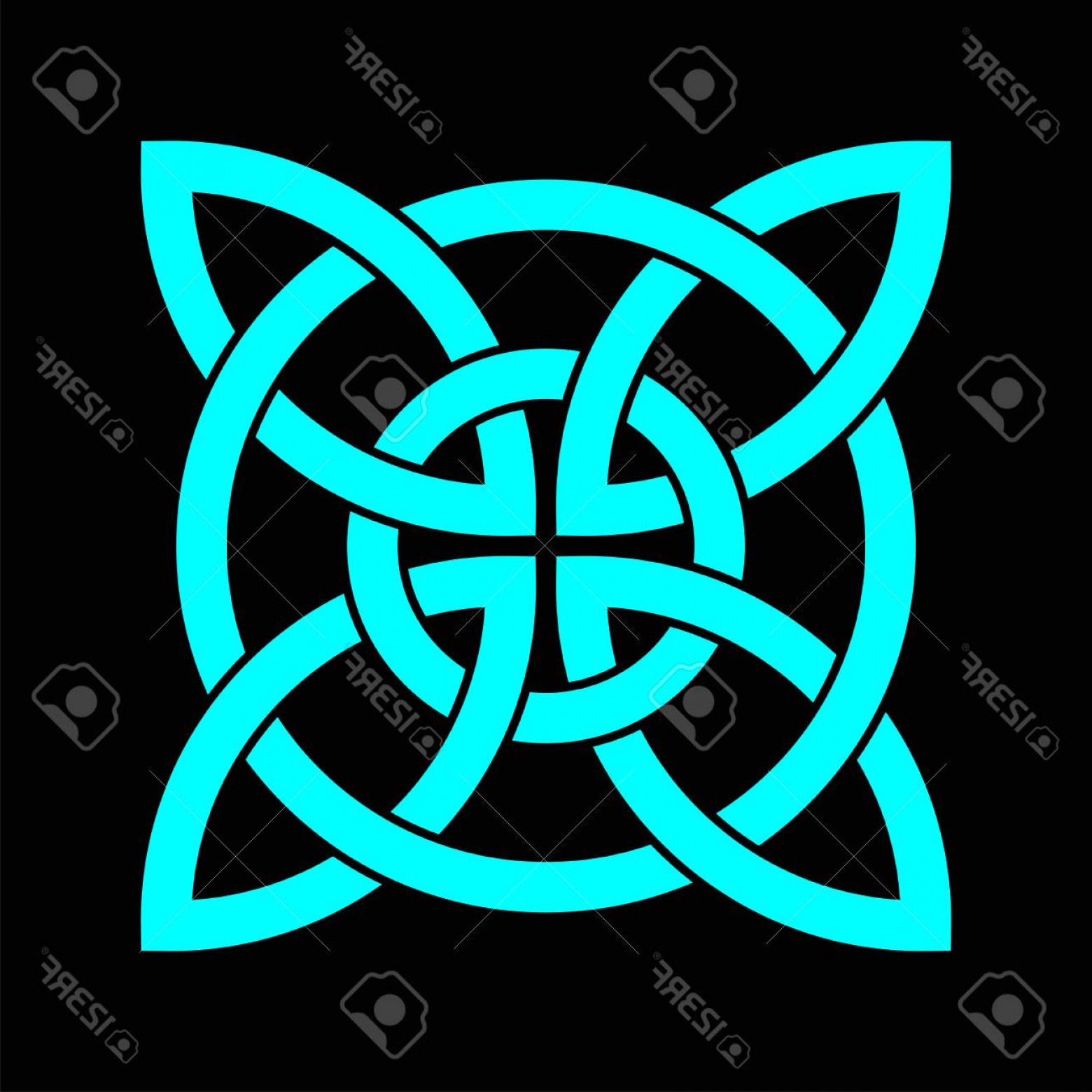 1560x1560 Photostock Vector Celtic Shamrock Knot In Circle Symbol Of Ireland