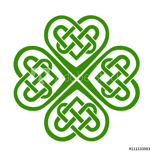 500x500 Celtic Heart, Knot, Shamrock, Lucky Charm, Irish, St Patricks Day
