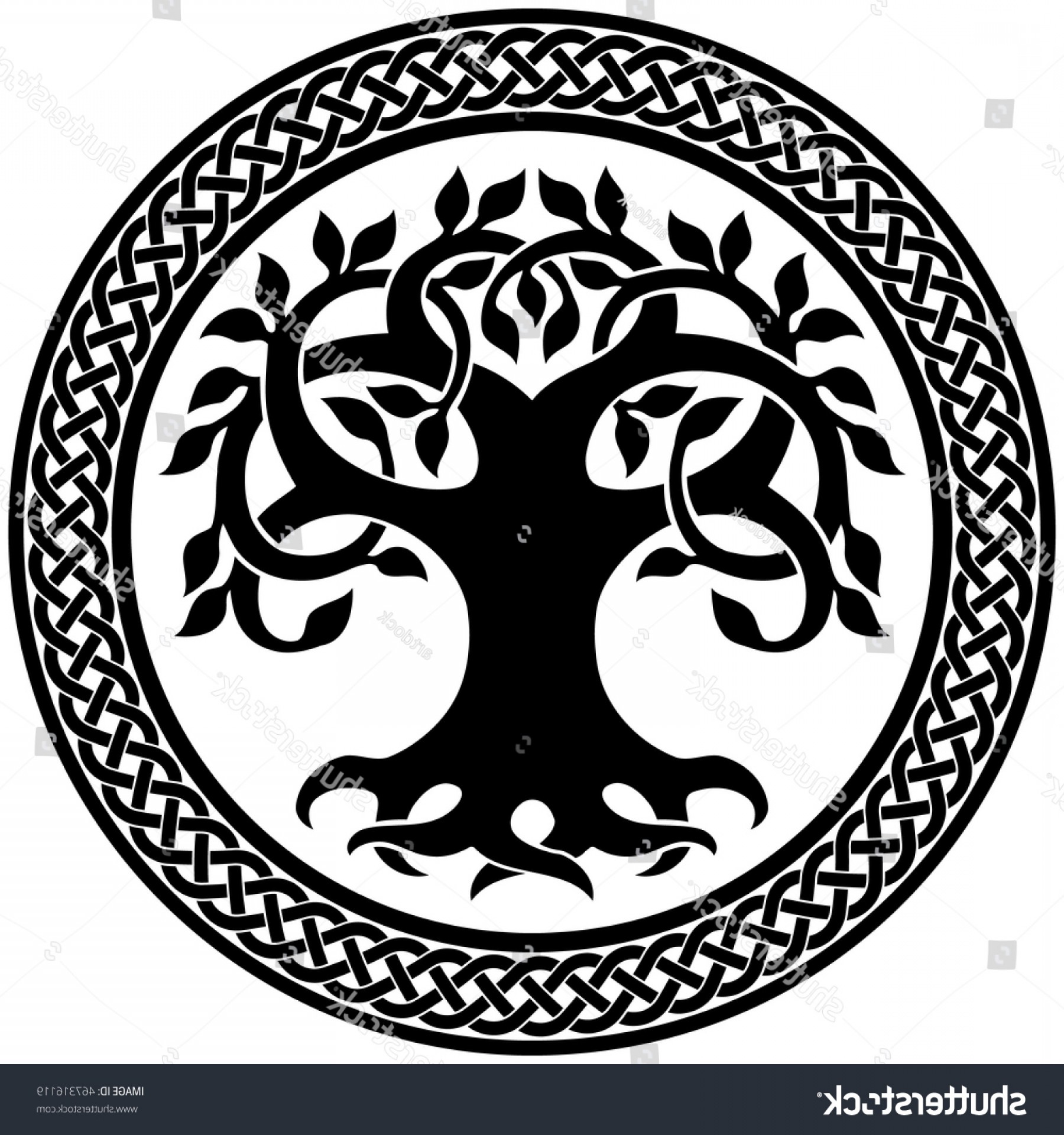 Скандинавский орнамент на дереве