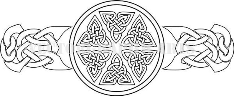 794x326 Celtic Vector Ornament For Your Design Tattoo Clipart Celtic Etsy
