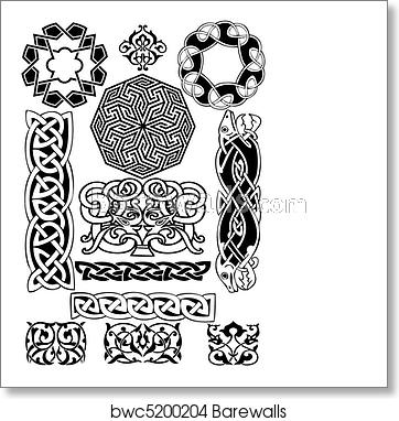 362x382 Celtic Vector Art Collection, Art Print Barewalls Posters