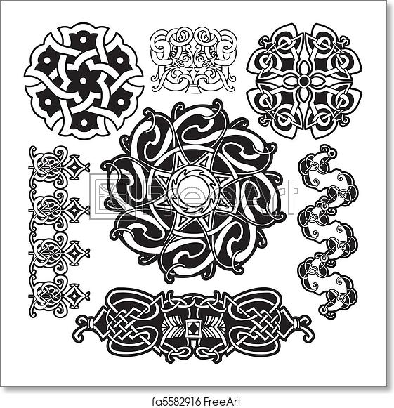 561x581 Free Art Print Of Celtic Vector Art Collection Celtic Vector Art