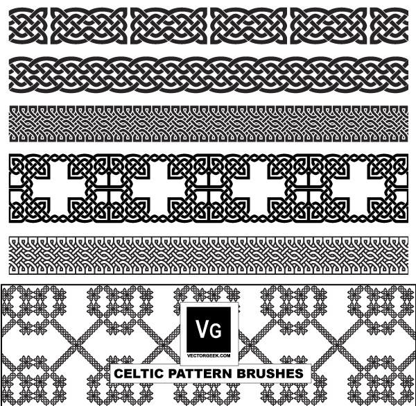 600x585 Celtic Pattern Illustrator Brushes Vector Free Free Vectors