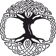 236x234 Celtic Tree Of Life Vinyl Window Sticker Vector Free Vector