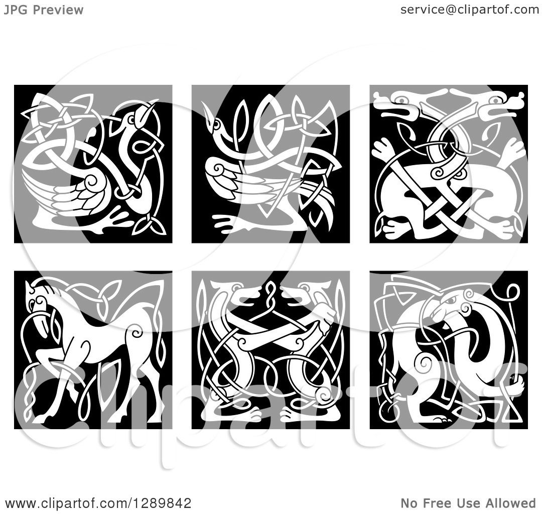 1080x1024 Clipart Of Black And White Celtic Knot Animals
