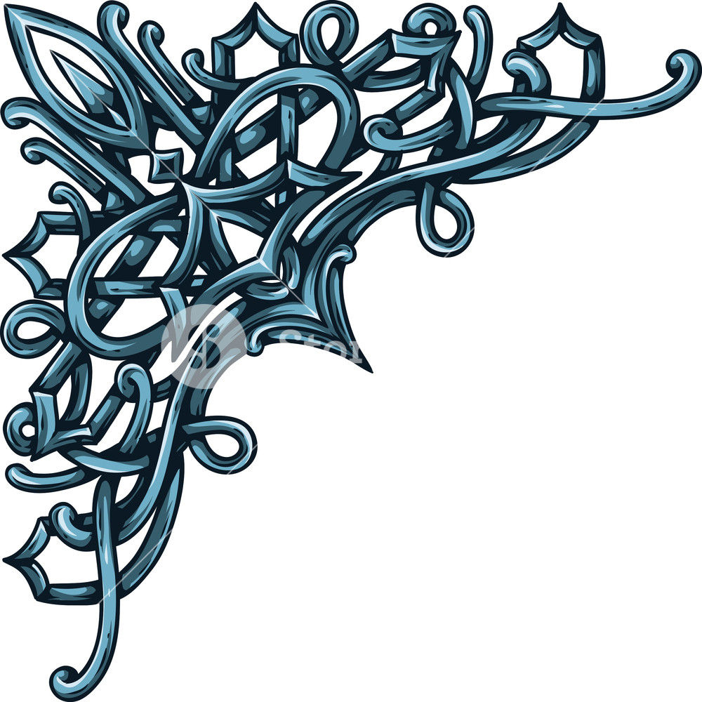 1000x1000 Celtic Corner Vector Element Royalty Free Stock Image