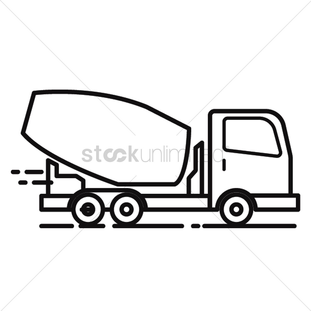 1300x1300 Cement Truck Vector Image