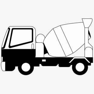 310x310 Concrete Cement Mixer Vector Image Illustration