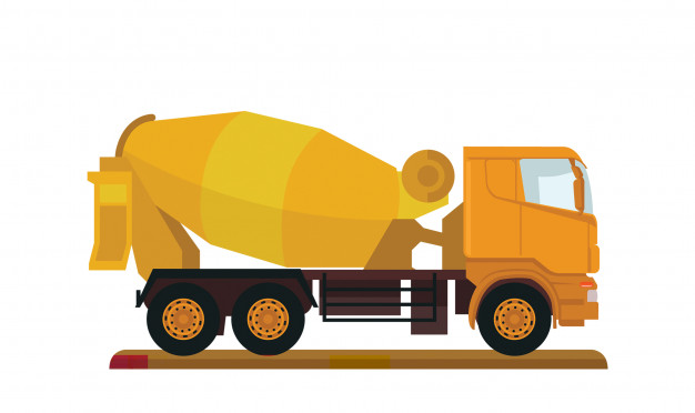 626x372 Concrete Construction Cement Mixer Truck Vector Premium Download