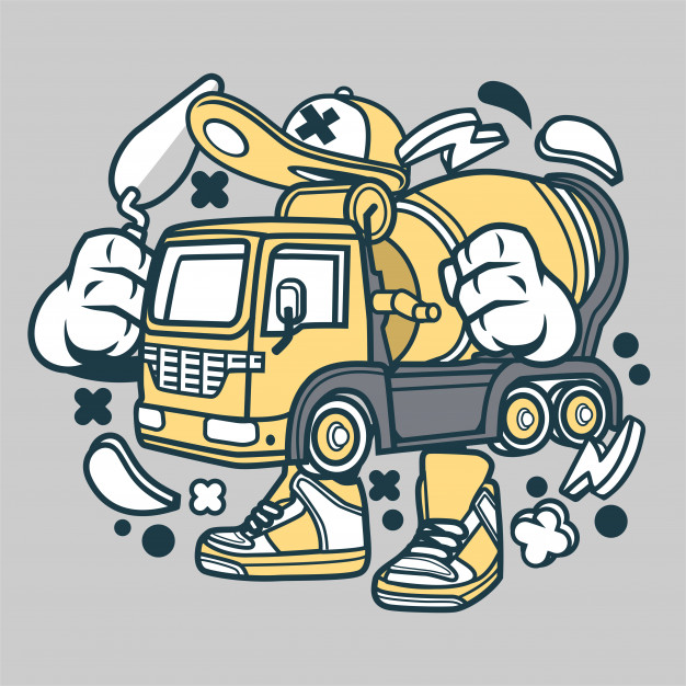 626x626 Construction Cement Mixer Truck Vector Premium Download