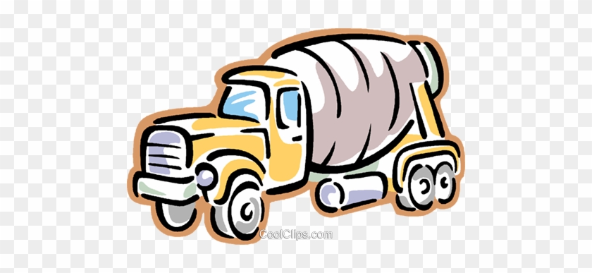 840x387 Cement Truck Royalty Free Vector Clip Art Illustration