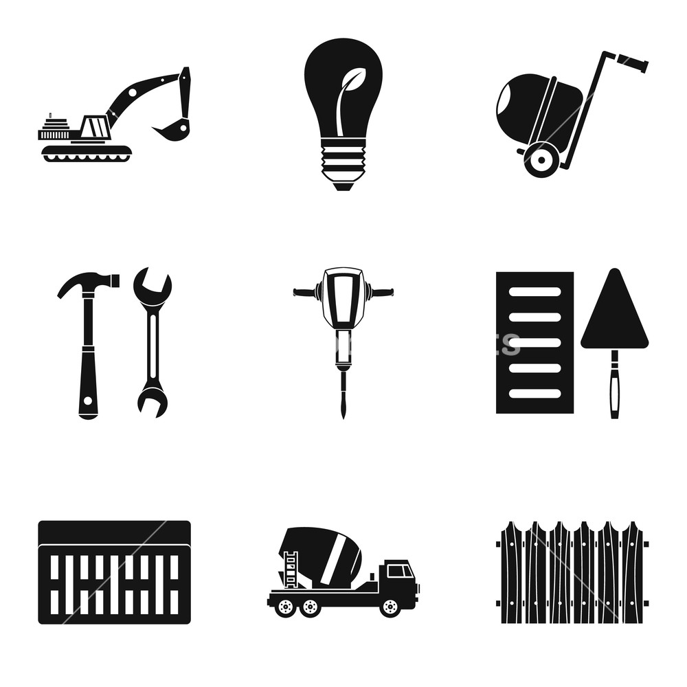 1000x1000 Cement Icons Set Simple Set Of Cement Vector Icons For Web