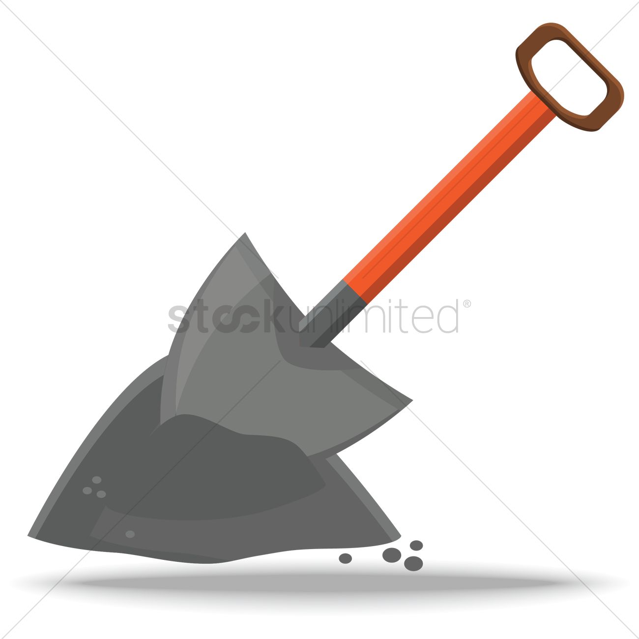 1300x1300 Shovel With Cement Vector Image